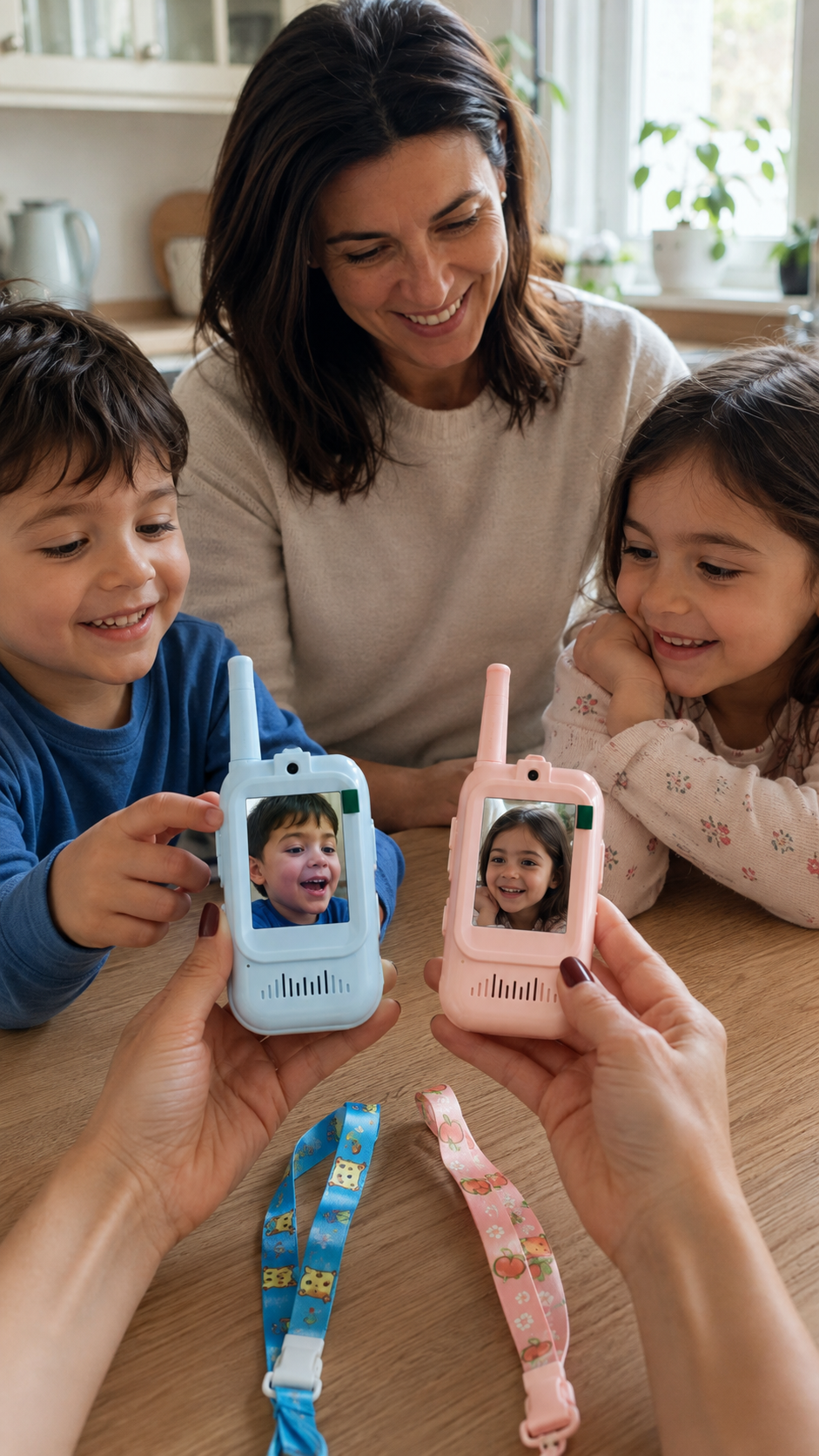 Familia con los walkie-talkies Banvera